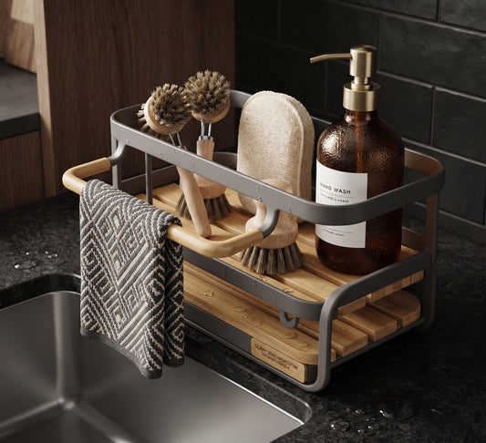 Hanging Sink Faucet Organizer Rack - Anti-Rust Drainage Caddy for Dish Sponges and Kitchen Accessories